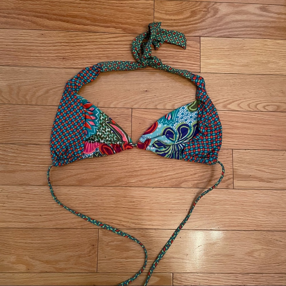 Trina Turk paisley print bikini top